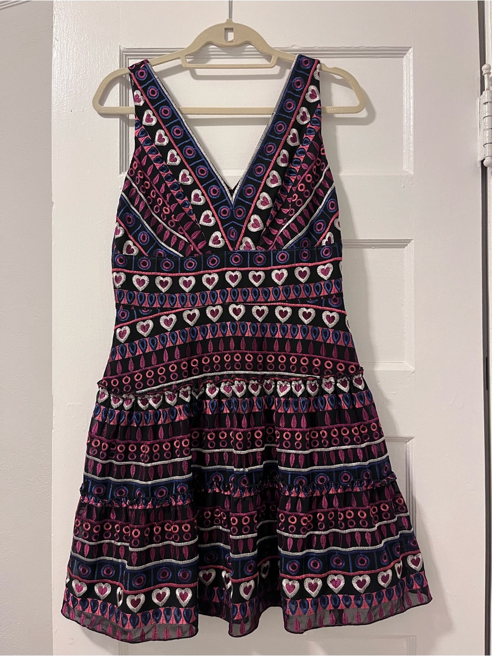 ๐ค ANNA SUI ๐ Hearts Semi-Formal Cocktail Dress - Picture 2 of 7